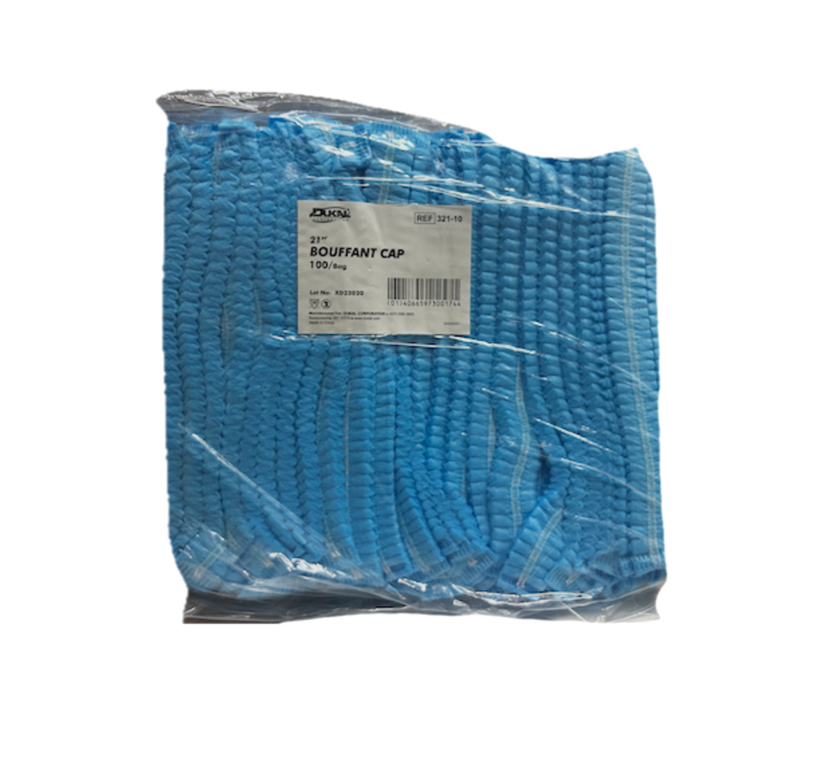 21" BOUFFANT CAP, BLUE, NON-STERILE, 100BG